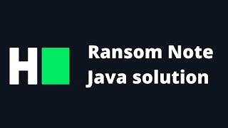 HackerRank Ransom Note | Java Solution | Arabic