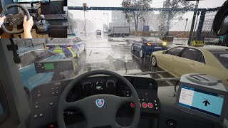 The Bus - Early access gameplay - Berlin Map - Dynamic weather | Logitech G923 Steering Wheel