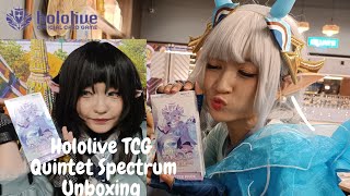 Hololive Official Card Game | Quintet Spectrum Unboxing | Feat Amber \u0026 Elly