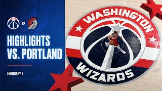 Highlights: Washington Wizards vs Portland Trail Blazers - 2/3/23