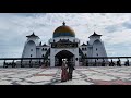 [4K60FPS] ‼️Stunning Floating Mosque Malacca Straits Mosque in Malacca Island‼️ (Malaysia)