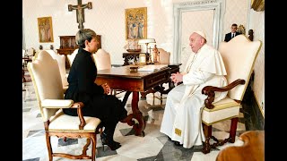 Primera dama, Verónica Alcocer, se reunión con el papa Francisco