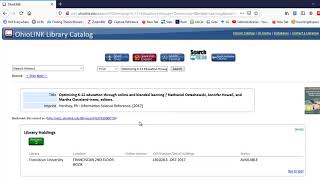 How to Order a Book from OhioLINK