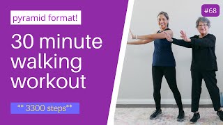 30 minute Pyramid Walking Workout | Seniors, Beginners