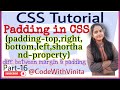 CSS Tutorial|Part-16|Padding in css|Shorthand property|margin and padding|@CodeWithVinita