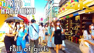 [Harajuku walk in Tokyo] カワイイの聖地 原宿エリアをぐるっとウォーキング 竹下通り[4K] 2021.7 東京散歩 full of girls