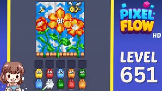 Pixel Flow Level 651 Solution Walkthrough