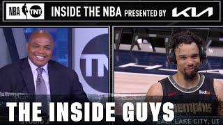 Dillon Brooks Joins Inside Crew After Grizzlies Steal Game 1 vs. Jazz | NBA on TNT