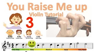 You raise me up sheet music and easy violin tutorial