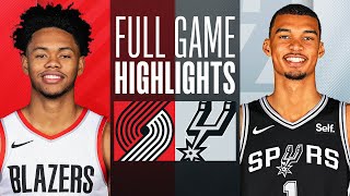 TRAIL BLAZERS at SPURS | FULL GAME HIGHLIGHTS | January 26, 2024