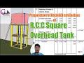 detailed estimation for a overhead tank