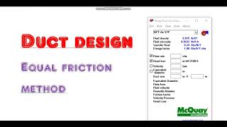 3 - Duct design using modified equal friction method(SMACNA) ,HVAC duct sizing by Eng.Nasir.