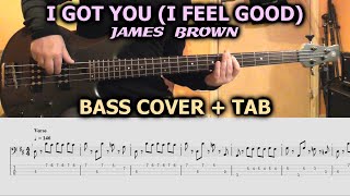 I Got You JAMES BROWN Bass Cover | TAB | Lesson | Tutorial | How To Play | I Feel Good |