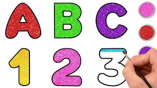 How to Draw 123 and ABC | Easy Drawing and Coloring For Toddlers