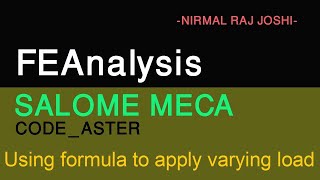 Using formula to apply varying load in Code Aster