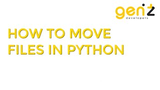 How to Move Files in Python!