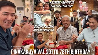 VAL SOTTO 78TH BIRTHDAY PINASAYA NI BOSSING VIC SOTTO SA KANTAHAN ❤️ KASABAY ANG APO SA BDAY