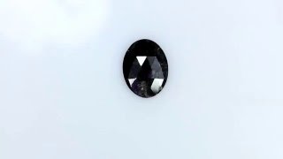 2.10 Ct Natural Loose Diamond Rose Cut Oval Shape Black Color L761