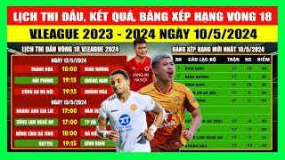 Lịch Thi Đấu, Kết Quả, Bảng Xếp Hạng Vòng 18 V.League 2023 - 2024 Ngày 10/5 | HAGL Bay Cao