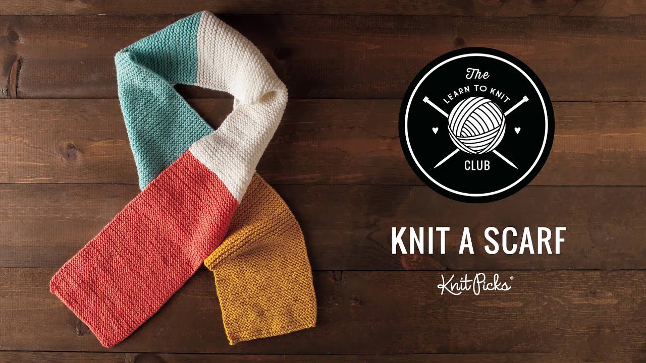 Learn To Knit Kit: Learn To Knit A Scarf, Full Class - YouTube