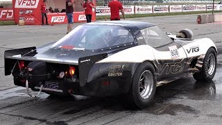 Chevroleta Corvette VTG 1000 HP - Burnout and Drag Race