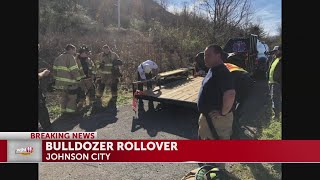 Bulldozer rollover reported at Johnson City business