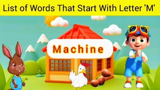 Fun for All Kindergarten class: List of Words That Start With Letter 'M'