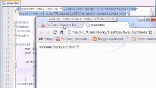 JavaScript Video Tutorial– 16/40 .Nesting and Fridays!