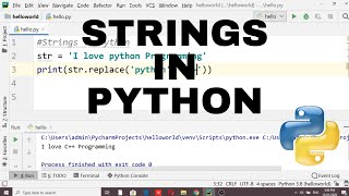 Python Programming | Strings | Pycharm