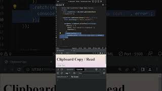 JavaScript Short Tips: Mastering Clipboard Copy and Read