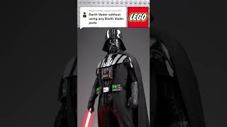 How to make a LEGO Darth Vader without using any parts from LEGO Darth Vader! #shorts