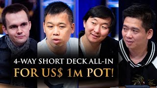 4-Way All-In for US$ 1m Short Deck Pot! | Triton Hold'em Jeju Cash Game