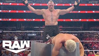Brock Lesnar BETRAYS AND DESTROYS Cody Rhodes! | WWE Raw Highlights 4/3/23 | WWE on USA
