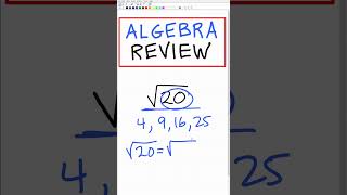 Simplify a Square Root - Perfect Squares