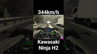 Kawasaki Ninja H2 344/h😍😎#viral #shorts