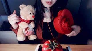 Korean ASMR 한국어 초콜릿 이팅과 사물 소리들, 선물개봉 Unboxing Gift, U.S Godiva Chocolate Eating, Crinkle