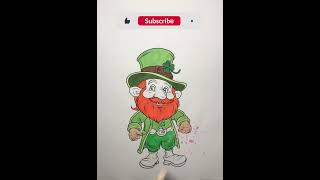 🍀 53M - Lucky Leprechaun Colouring Page for St. Patrick's Day! 🍀  #colouring #viral #art #adult