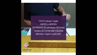 TESTE Jebsen Taylor - ANTES e DEPOIS Membro Superior pós - AVC  #avc