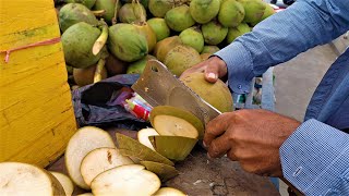 $0.50 Coconut | Coconut Cutting Skill | Cambodian Street Food