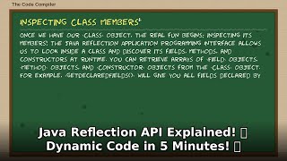 Master Java Reflection API in 5 Mins! ✨ Dynamic Code for Beginners 🚀 (Java Tutorial)