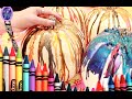 How to Make a MELTED CRAYON ART PUMPKIN (Parrot's Fall Pinterest Palooza) - @dramaticparrot