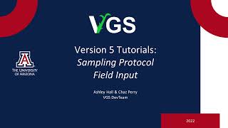 Version 5 Sampling Protocol Field Input