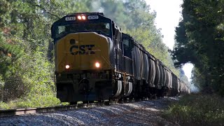 CSX flared SD70mac duo Leads G404 into Cordele Ga 10/18/24..Read description!