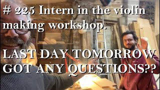 # 225 - Intern in the violin making workshop - LAST DAY TOMORROW, GOT ANY QUESTIONS??