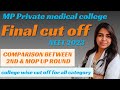 MP private medical college NEET 2023 cut off