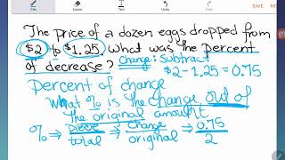 GED Math: Find Percent Decrease