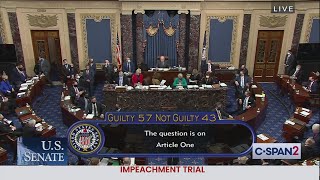 U.S. Senate ACQUITS President Trump on Article of Impeachment