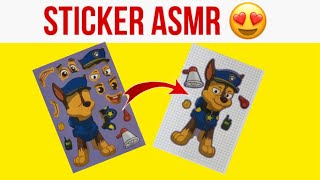 STICKER ASMR😍The profession of dogs👮🧑‍🚒👷🦺#asmr #stickerasmr #toyasmr #dogs #stickerbook