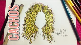 COMO DESENHAR CABELO CACHEADO!