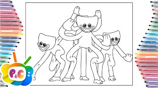 Mini Huggies coloring pages/4 versions Huggy Wuggy / RetroVision - Puzzle [NCS Release]